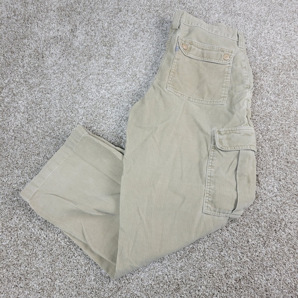 Levis Silver Tab Mens 32x32 Beige Corduroy Loose Fit Utility Cargo Pants